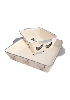Baum Brothers Coop Chickens 2 Piece Bakeware Set -Deals Nickelodeon Store Belk 1185