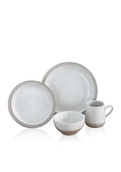 Baum Brothers Grayden White 16-pc. Dinnerware Set