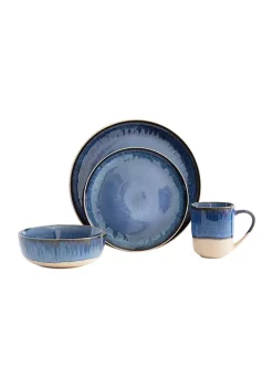 Baum Brothers Apex Blue 16 Piece Dinnerware Set -Deals Nickelodeon Store Belk 1225