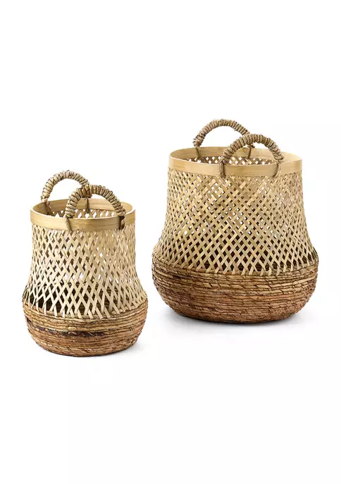 Baum Brothers Bamboo Banana Round Basket 2 Baum Brothers Bamboo Banana Round Basket - Image 2