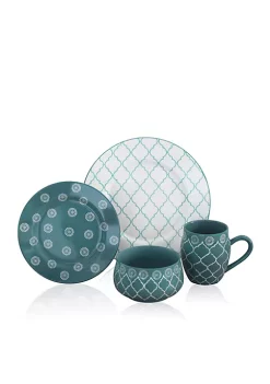 Baum Brothers Moroccan 16 Piece Dinnerware Set