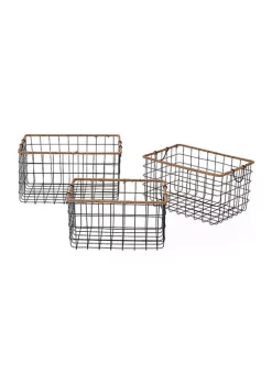 Baum Brothers Jumbo Jute Black Wire Basket -Deals Nickelodeon Store Belk 1256