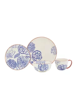 Baum Brothers Begonia 16 Piece Stoneware Set -Deals Nickelodeon Store Belk 1279