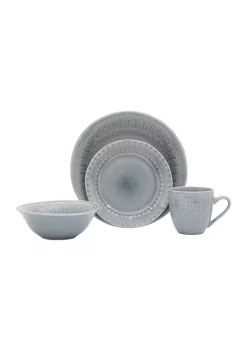 Baum Brothers Opulant Grey 16 piece dinnerware set