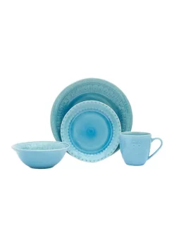 Baum Brothers Opulant Aqua 16 piece dinnerware set