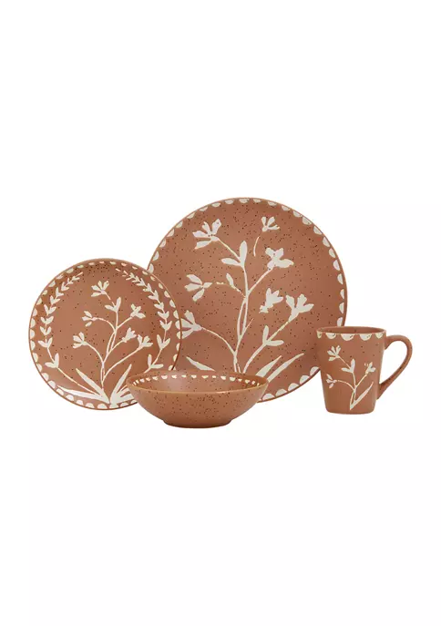 Baum Brothers Terracotta Fields 16 piece dinnerware set 1 Baum Brothers Terracotta Fields 16 piece dinnerware set