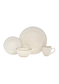 Baum Brothers Palmetto Ivory 16 piece dinnerware set