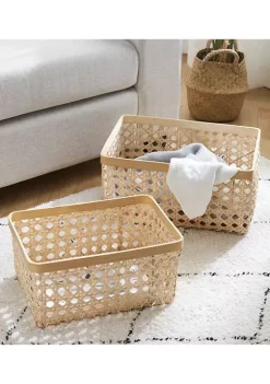 Baum Brothers Wicker Rectangular Basket