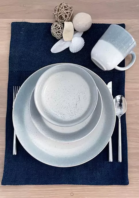 Baum Brothers Marina Gray 16 Piece Dinnerware Set 3 Baum Brothers Marina Gray 16 Piece Dinnerware Set - Image 3