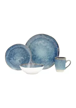 Baum Brothers Orbit Blue 16 piece dinnerware set