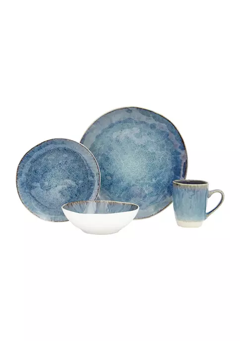 Baum Brothers Orbit Blue 16 piece dinnerware set 2 Baum Brothers Orbit Blue 16 piece dinnerware set - Image 2