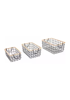 Baum Brothers Wire Basket with Jute Trim -Deals Nickelodeon Store Belk 1340