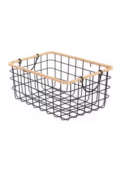 Baum Brothers Wire Basket with Jute Trim -Deals Nickelodeon Store Belk 1341
