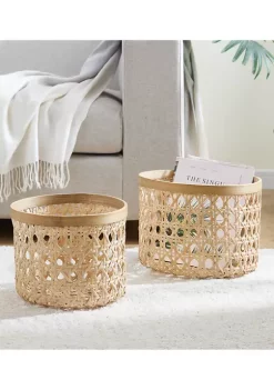 Baum Brothers Cane Round Basket