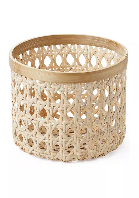 Baum Brothers Cane Round Basket 2 Baum Brothers Cane Round Basket - Image 2