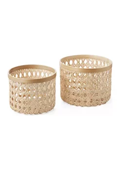 Baum Brothers Cane Round Basket 8 Baum Brothers Cane Round Basket -Deals Nickelodeon Store Belk 1380