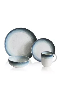 Baum Brothers Marina Blue 16-Piece Dinnerware Set