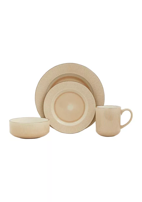 Baum Brothers Toni Sand 16 piece dinnerware set 1 Baum Brothers Toni Sand 16 piece dinnerware set