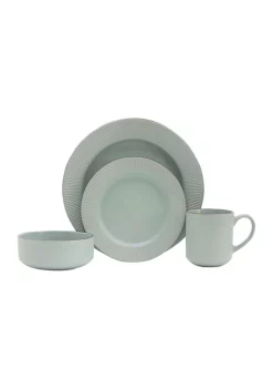 Baum Brothers Toni Grey 16 piece dinnerware set