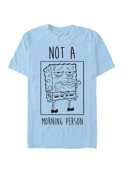 Nickelodeon™ Spongebob Squarepants Not A Morning Person Short Sleeve T-Shirt -Deals Nickelodeon Store Belk 186