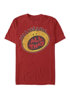 Nickelodeon™ All That Classic Vintage Face Logo Title Short Sleeve T-Shirt