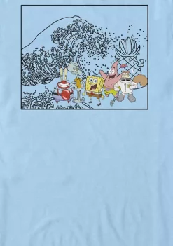 Nickelodeon™ SpongeBob SquarePants Japanese Wave Short-Sleeve T-Shirt -Deals Nickelodeon Store Belk 236