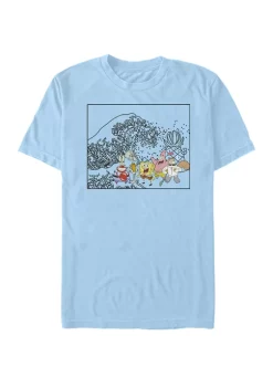 Nickelodeon™ SpongeBob SquarePants Japanese Wave Short-Sleeve T-Shirt -Deals Nickelodeon Store Belk 237