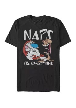 Nickelodeon™ Ren And Stimpy Naps Fix Everything Baby Diapers Short Sleeve T-Shirt