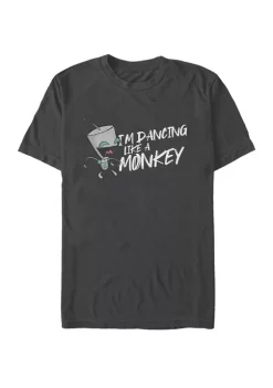 Nickelodeon™ Invader Zim Gir I'm Dancing Like A Monkey Portrait Short Sleeve T-Shirt -Deals Nickelodeon Store Belk 296
