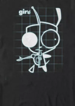 Nickelodeon™ Invader Zim X-Ray Schematic GIR Short-Sleeve T-Shirt -Deals Nickelodeon Store Belk 316