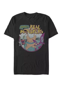 Nickelodeon™ AAAHH Real Monsters Circle Group Logo Short-Sleeve T-Shirt