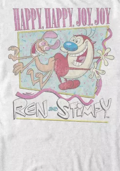 Nickelodeon™ Ren And Stimpy Happy Happy Joy Joy Retro Short Sleeve T-Shirt -Deals Nickelodeon Store Belk 70