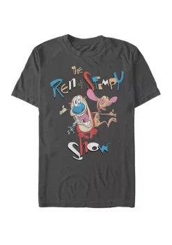 Nickelodeon™ Ren And Stimpy Vintage Title Poster Short-Sleeve T-Shirt